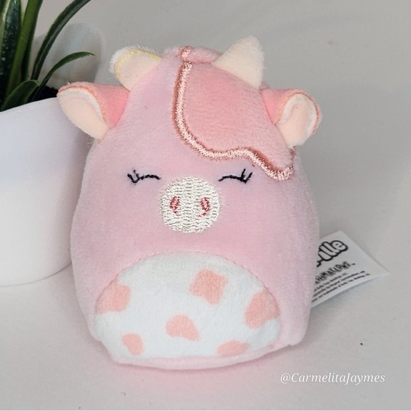 CLAY 🐄 Pink Spotted Cow Squishville By Original Squishmallows By Kellytoy NWT - Picture 2 of 4